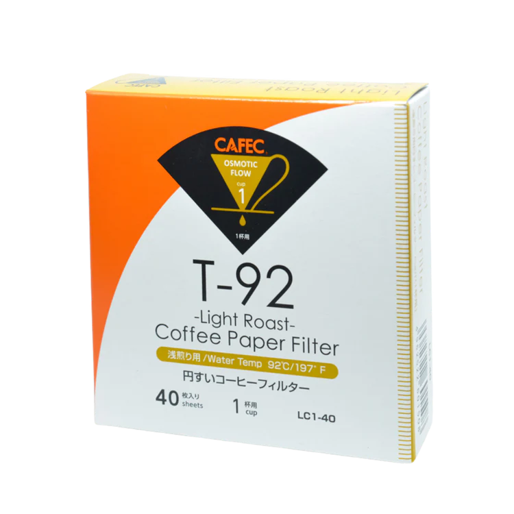 1 Cup Cafec T-92 Light Roast Filter Paper 40 pack