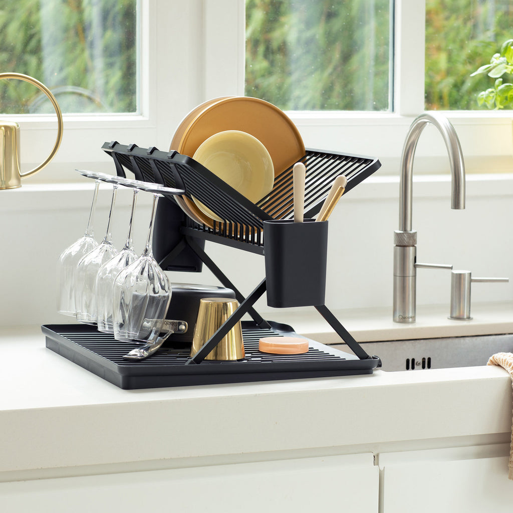 Brabantia Foldable Dish Drying Rack Large Grey