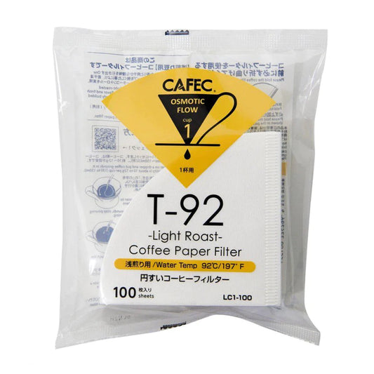 1 Cup Cafec Light Roast Filter Paper 100 pack