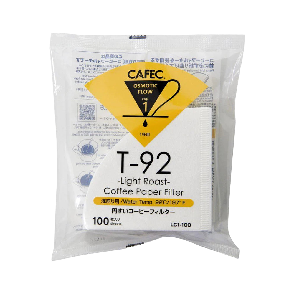 1 Cup Cafec T-92 Light Roast Filter Paper 100 pack - product view 1