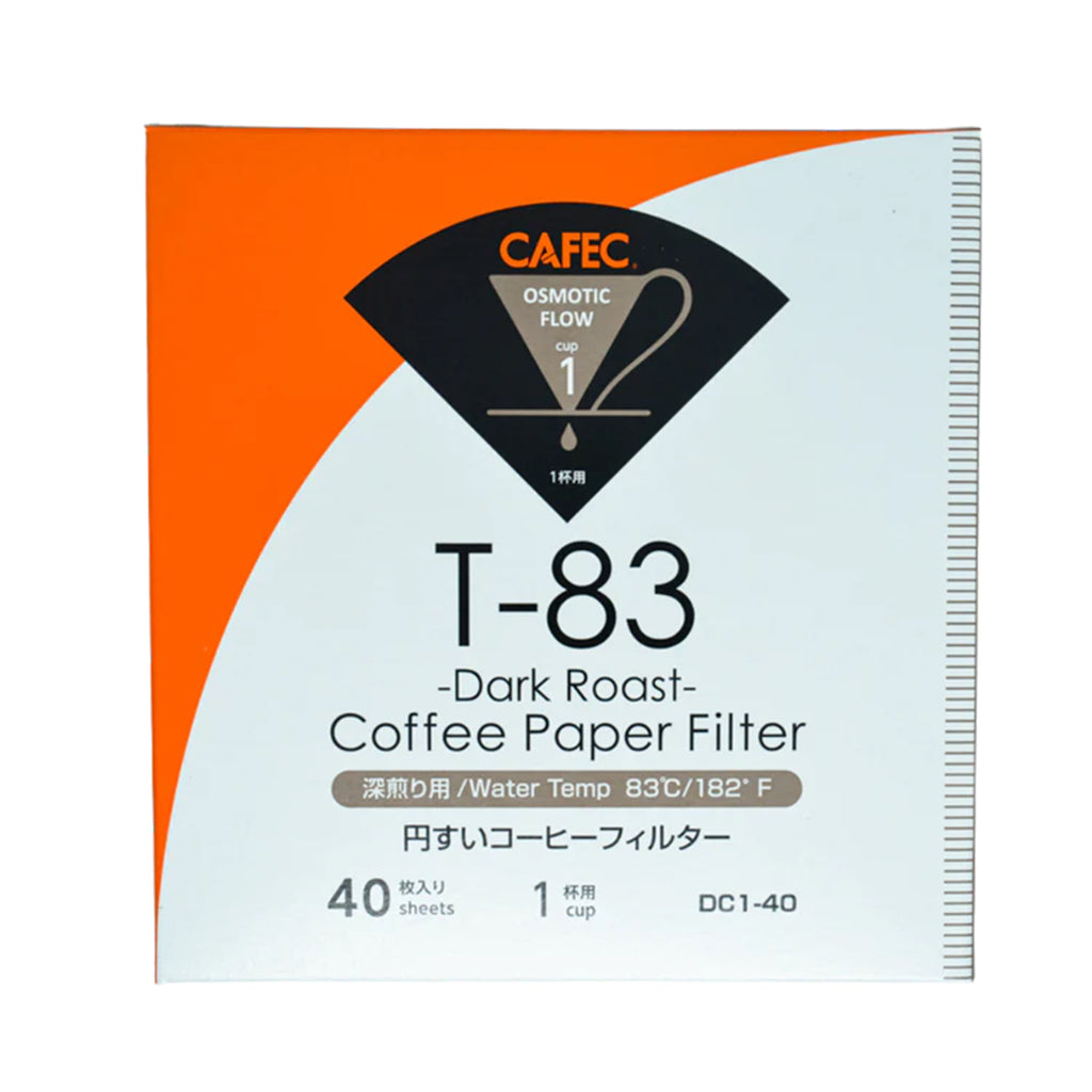 1 Cup Cafec T-83 Dark Roast Filter Paper 40 pack