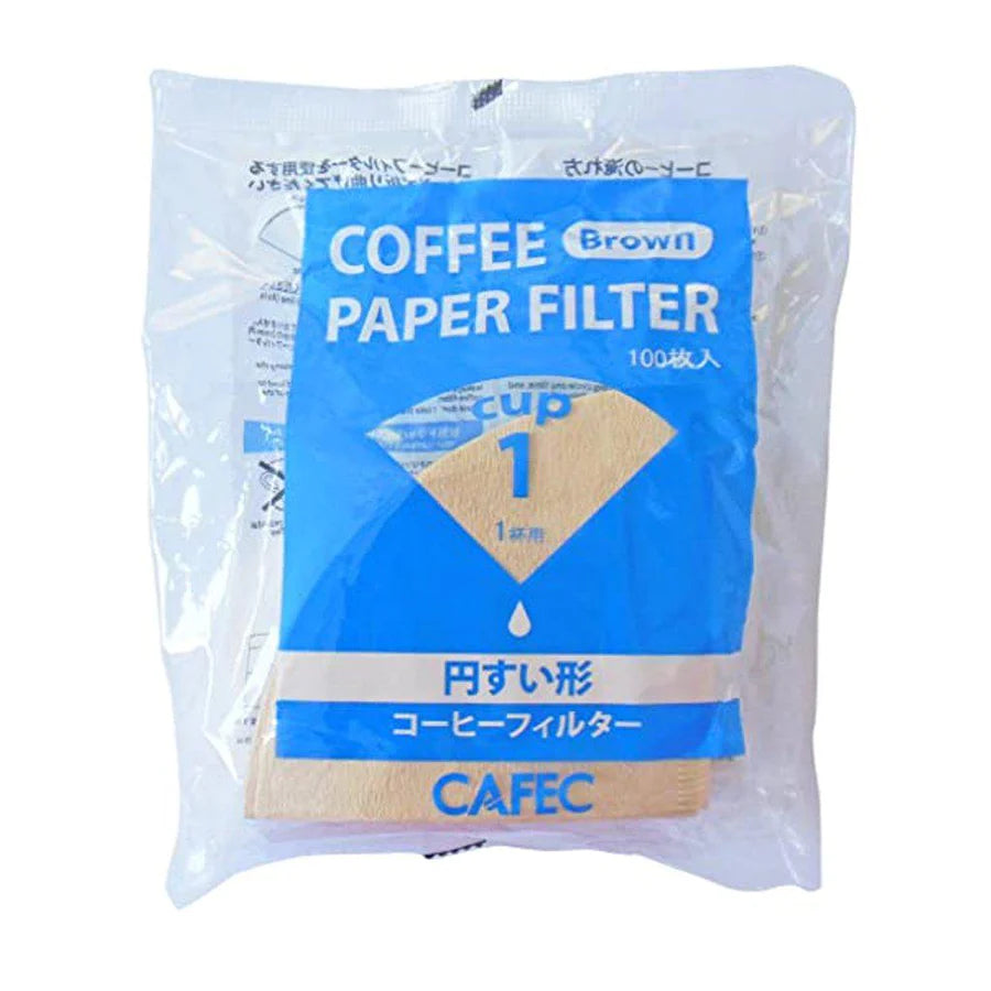 1 Cup Cafec Brown Filter Paper 100 pack