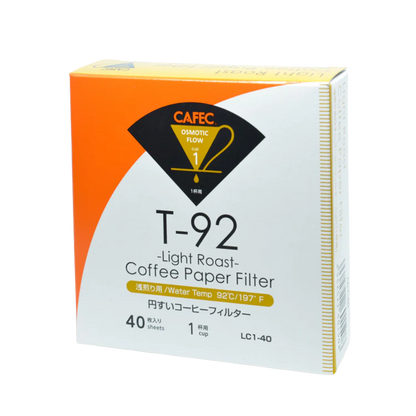 1 Cup Cafec Light Roast Filter Paper 40 pack