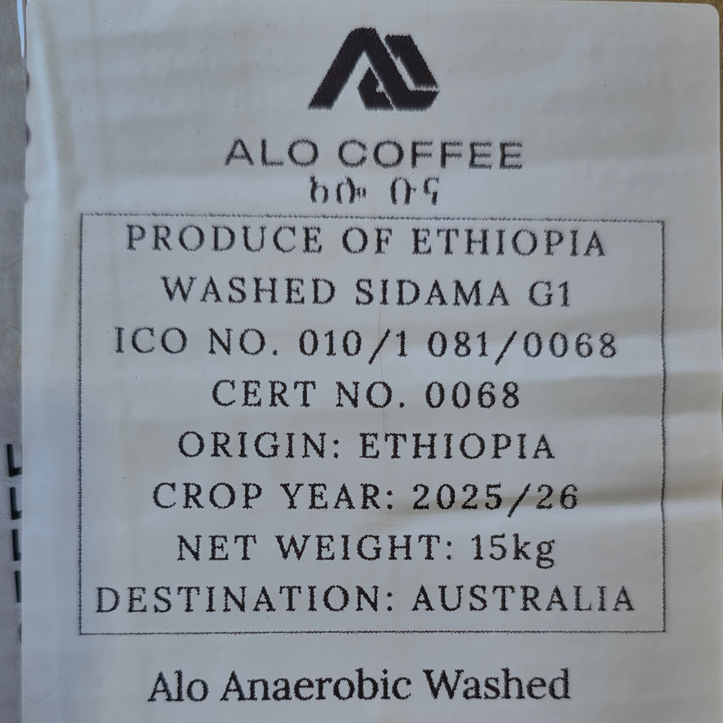 Ethiopia | Sidama Alo | 74158 Anaerobic Washed Grade 1 | Signature Series