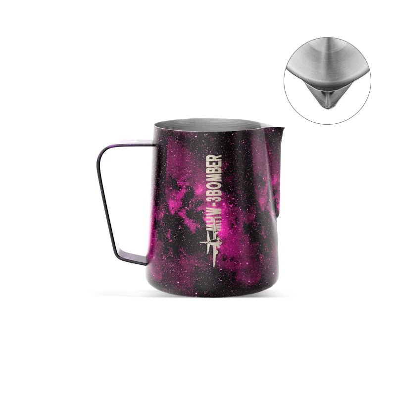MHW-3BOMBER Milk Frothing Pitcher 3.0 Round Spout Purple