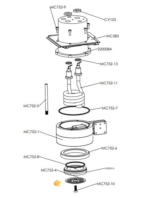 Lelit Dispersion Shower Screen Filter for PL41PLUS D52 (MC752/4)
