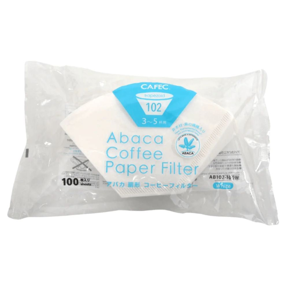 Cafec 3-5 Cup Abaca Trapezoid Filter Paper 100pk