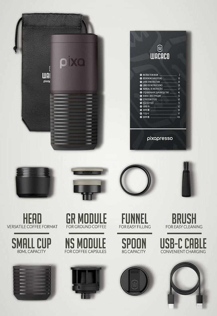 Wacaco Pixapresso Electric Portable Espresso Machine [DG]
