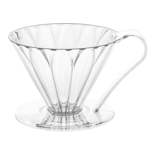 Cafec 2 Cup Plastic Flower Dripper Clear