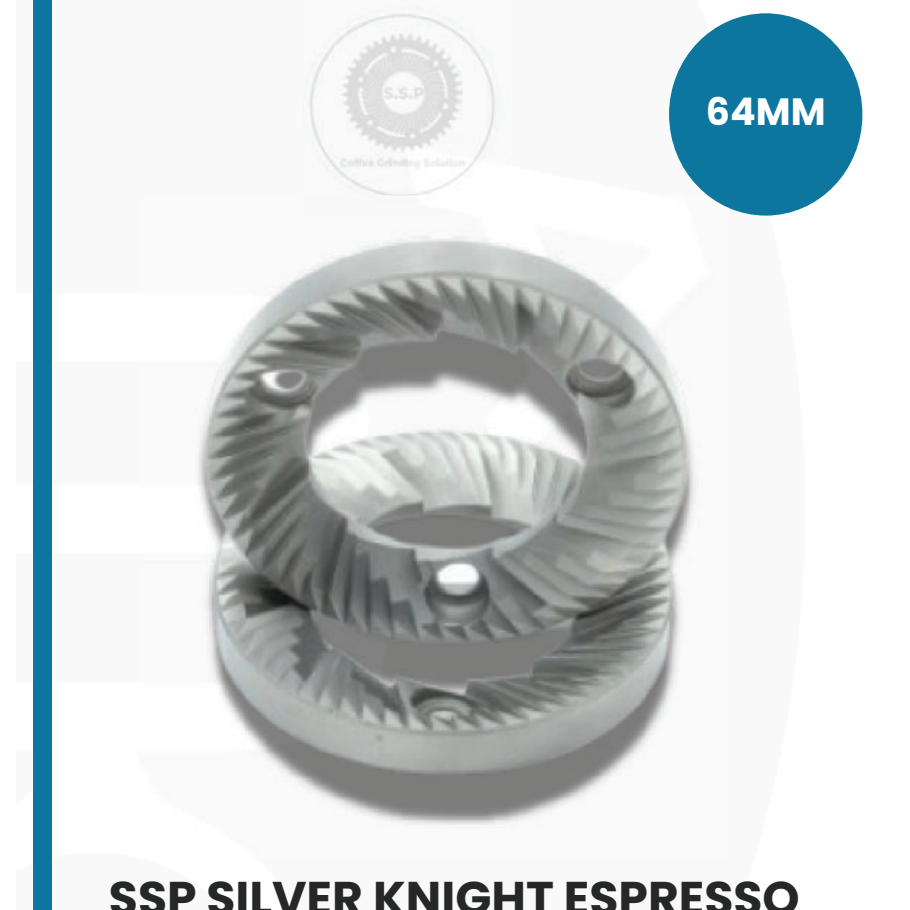 SSP High Uniformity HU Silver Knight 64mm Burrs to fit Fellow ODE, Mazzer Mini, Super Jolly, Lagom 64