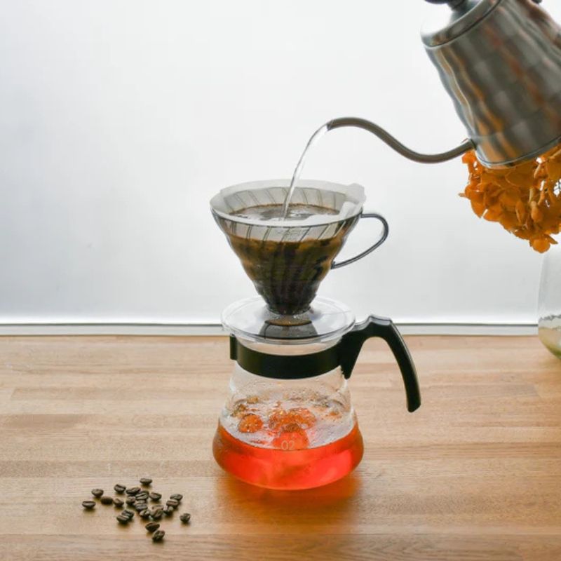 Hario V60 Dripper 02 - Plastic Set -Transparent Black