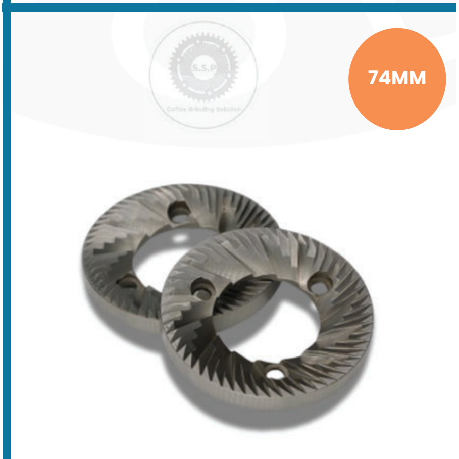 SSP Silver Knight 74mm Burrs to fit Mythos One, Eureka Atom 75 and Kafatek Monolith Flat