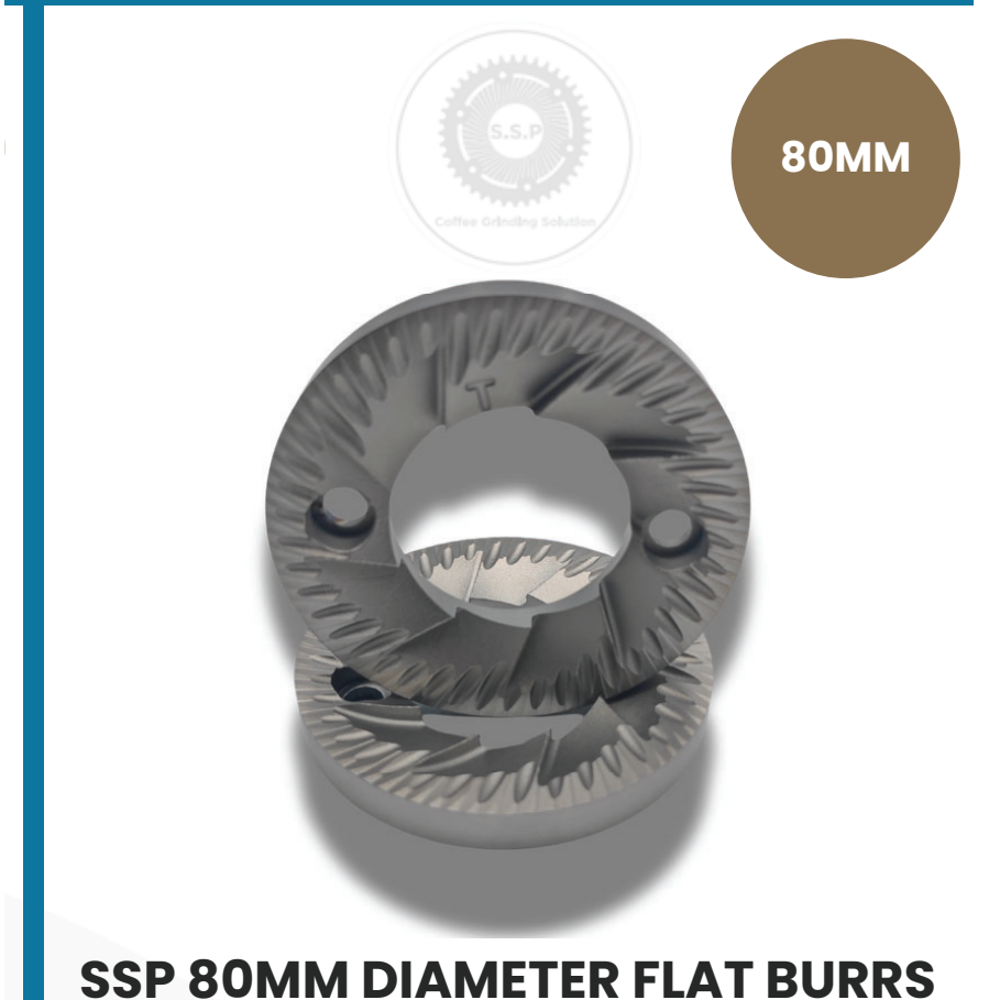 SSP Cast Lab Sweet Silver Knight 80mm Burrs for Ditting 804 and 807, Mahlkoenig Peak and E80