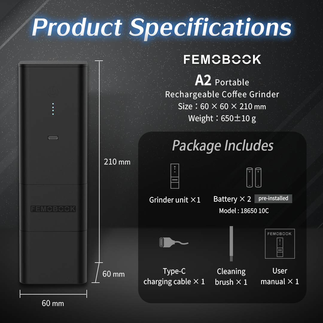 Femobook A2 Electric Coffee Grinder
