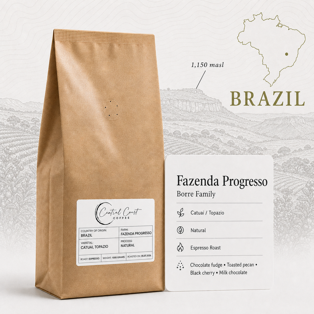 Brazil | Fazenda Progresso | Catuaí / Topazio Natural 1kg bag
