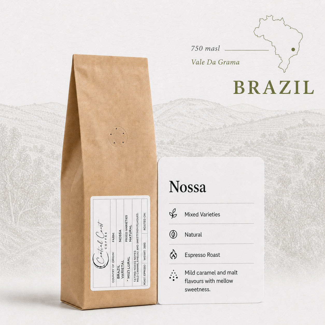 Brazil | Nossa | Mixed Varieties Natural 200g bag