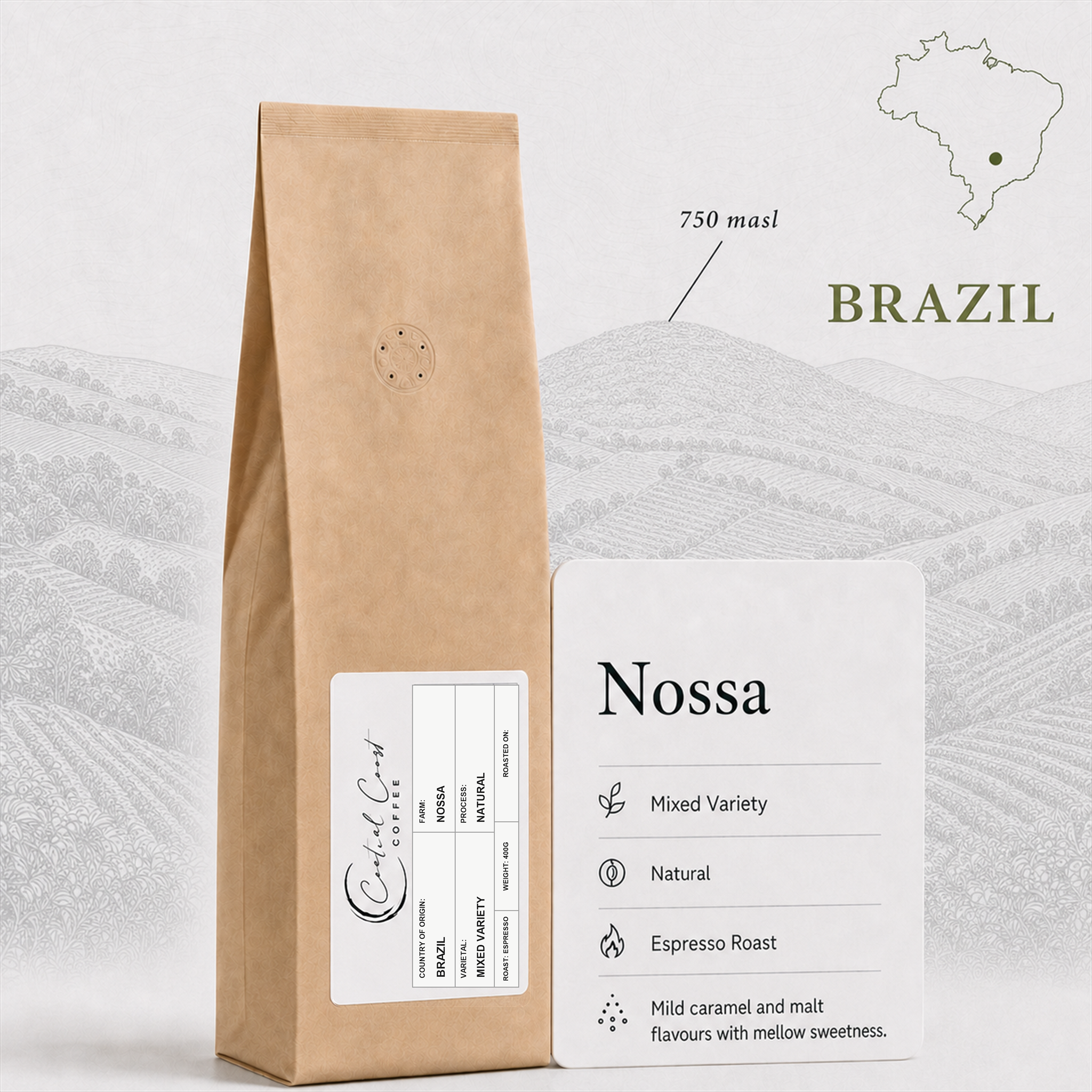 Brazil | Nossa | Mixed Varieties Natural 400g bag