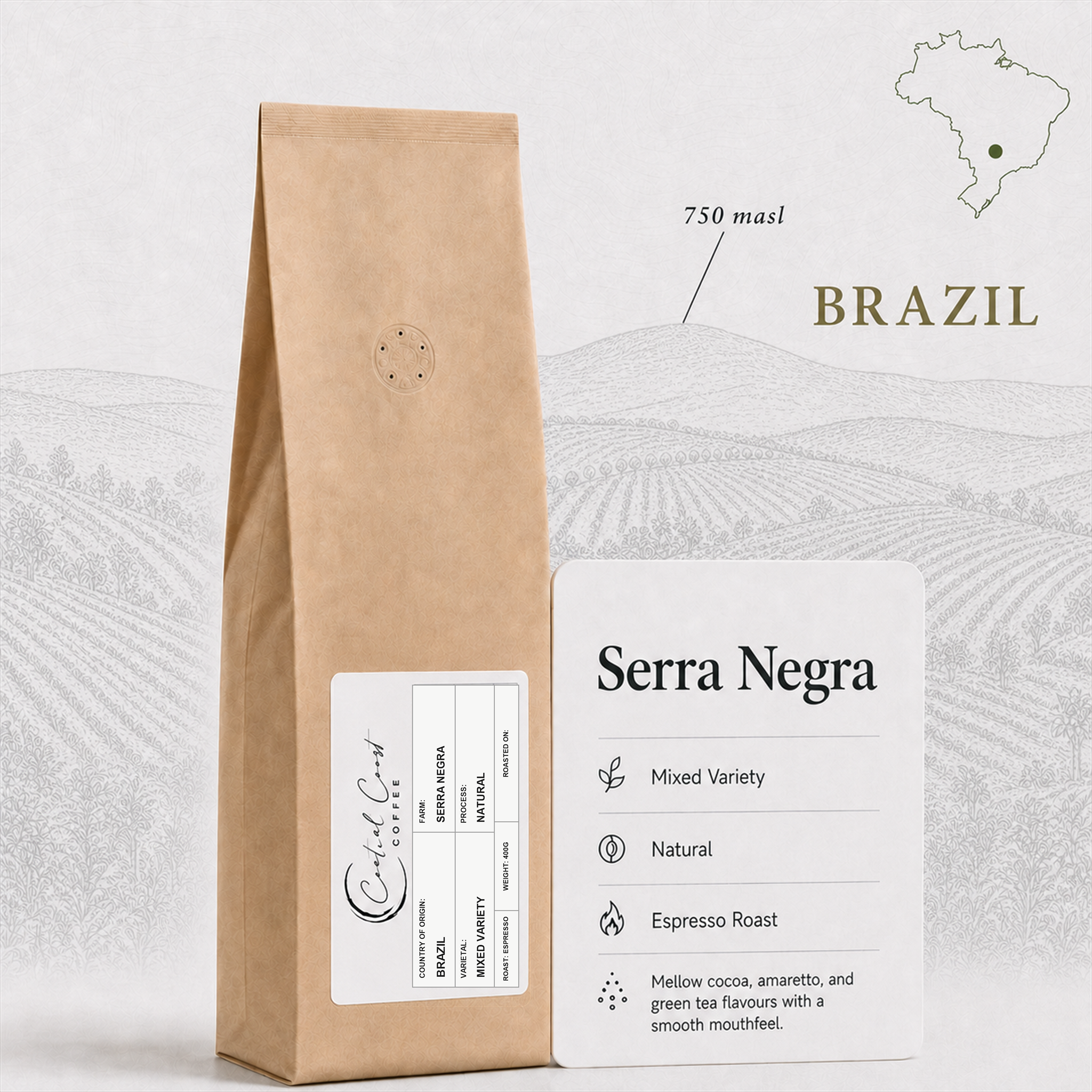 Brazil | Serra Negra | Mixed Varieties Natural 400g bag