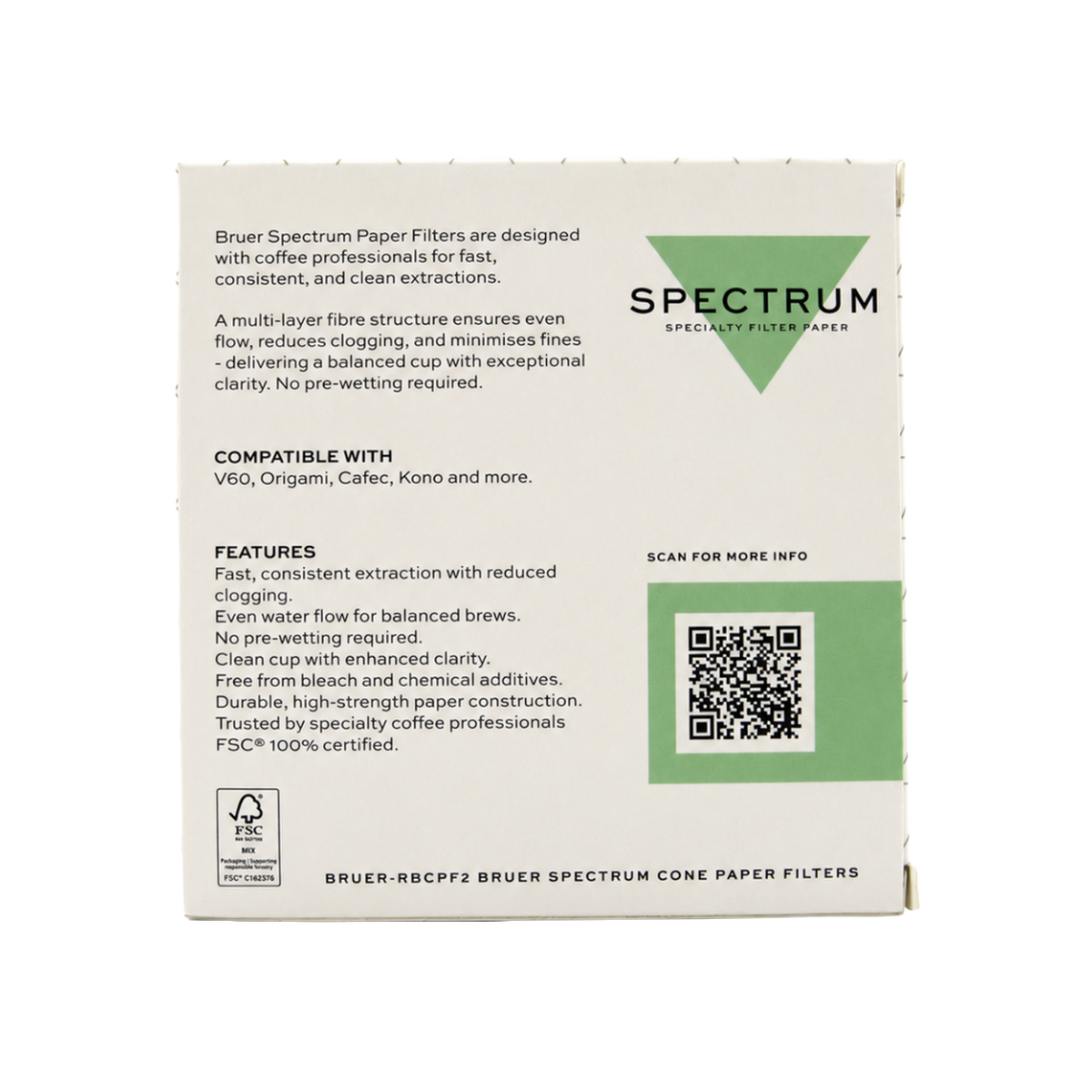 Bruer Spectrum Cone Paper Filter #2 - 100pk