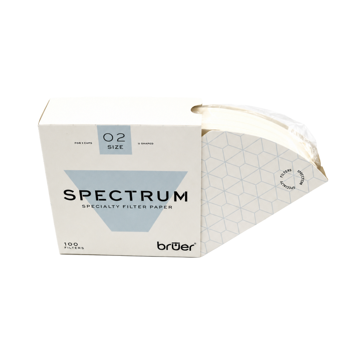 Bruer Spectrum U Shape Paper Filter #2 100pk