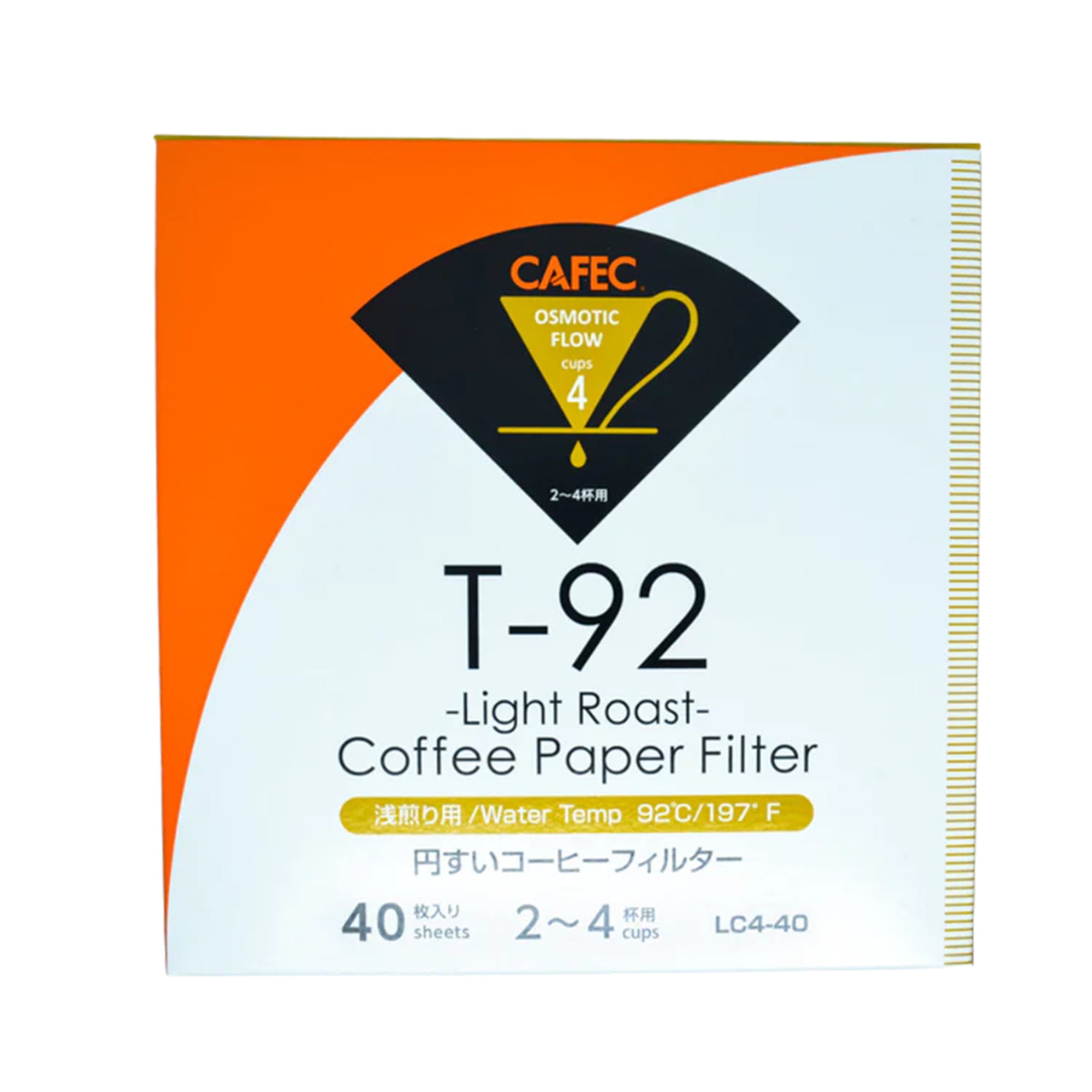 2 Cup Cafec T-92 Light Roast Filter Paper 40 pack