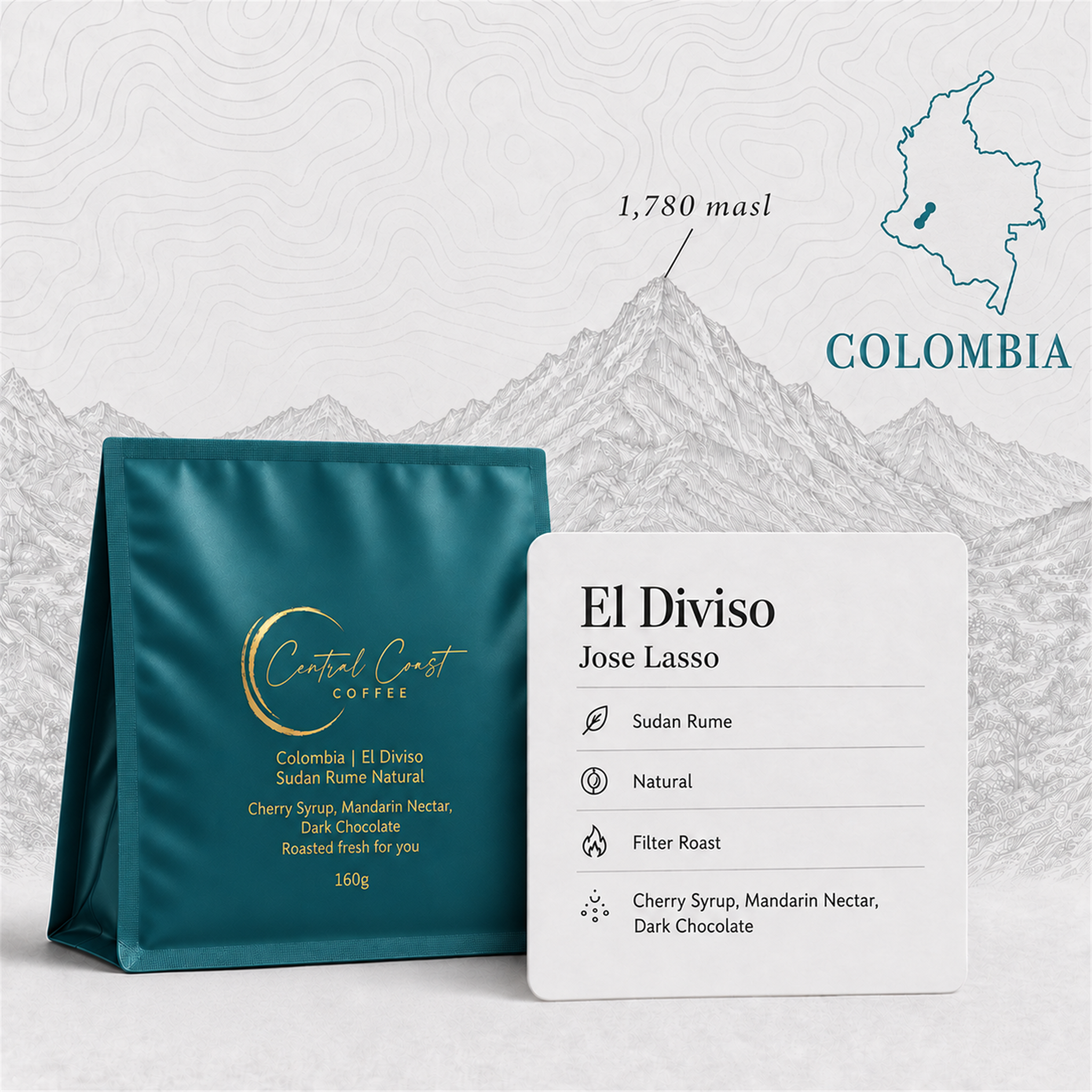 Colombia | El Diviso | Jose Lasso | Sudan Rume Natural (Fruit Forward Berry Ensemble) | Signature Series (Competition Coffee)
