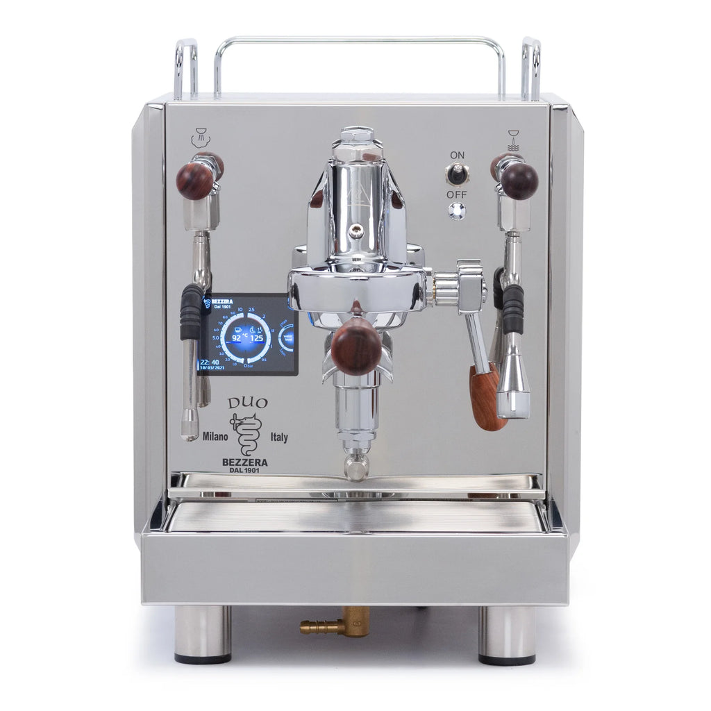 Bezzera Duo MN/DE Espresso Coffee Machine (Dual Boiler, PID, Rotatary Pump, Shot Timer, Plumbable)
