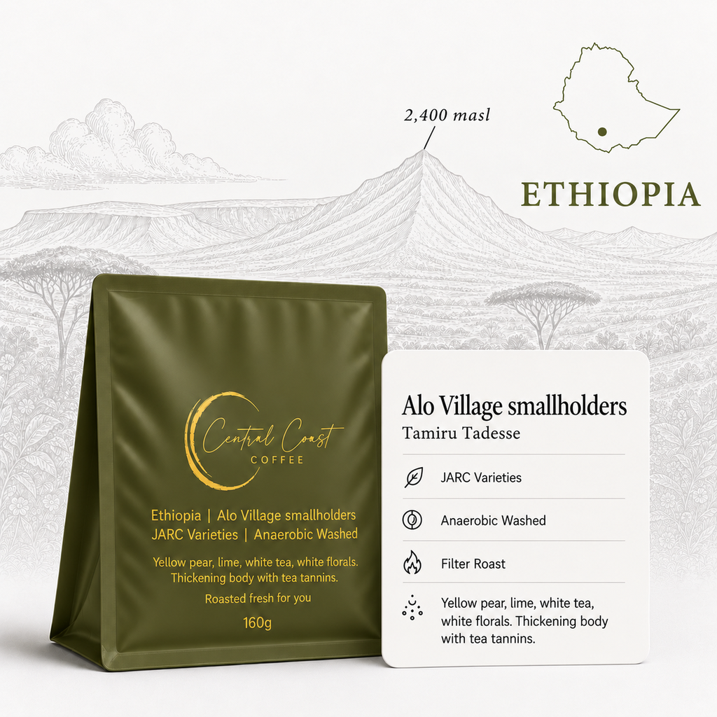 Ethiopia Sidama Alo 74158 Anaerobic Washed 160g bag