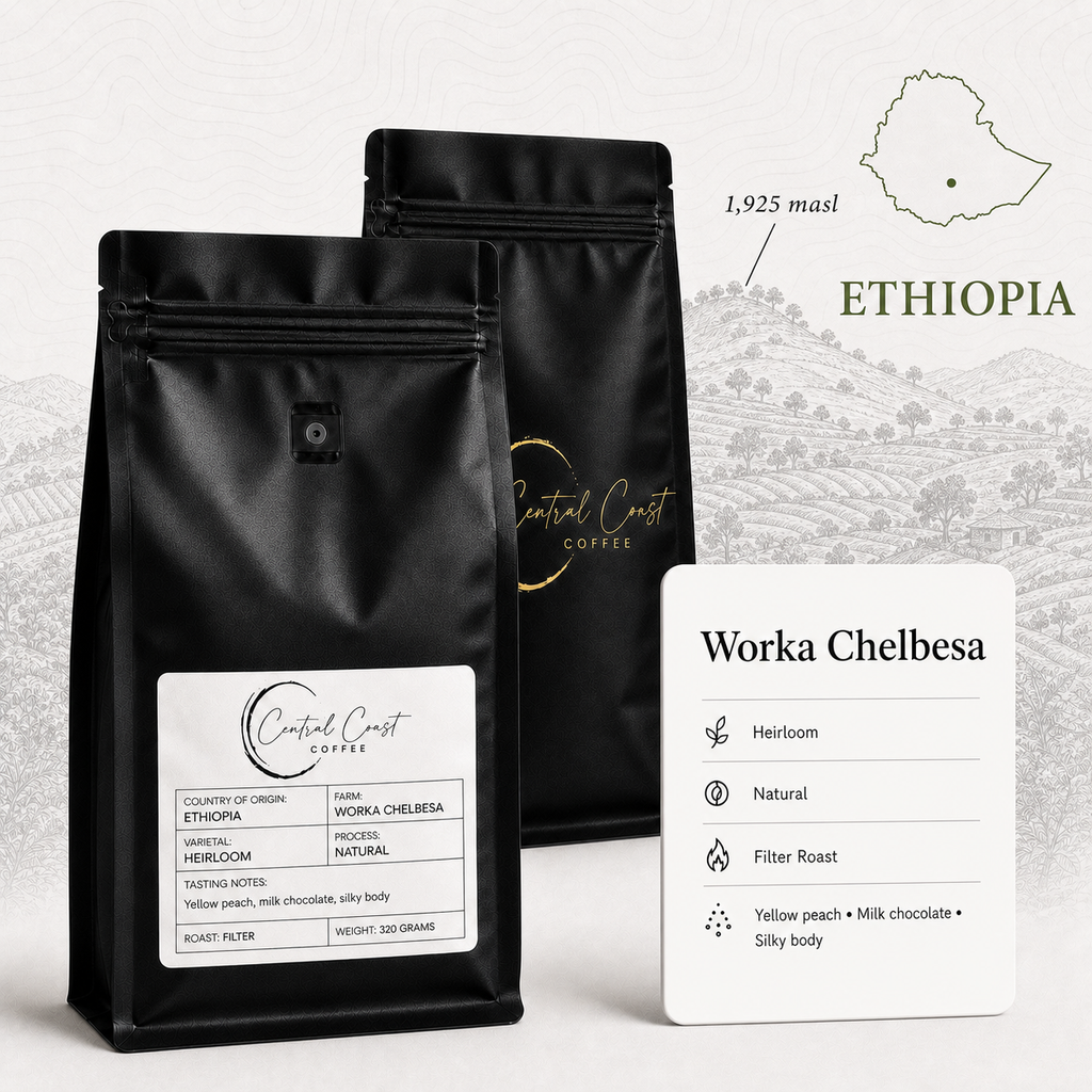 Ethiopia | Yirgacheffe Chelbesa | Heirloom Natural Grade 1 320g bag