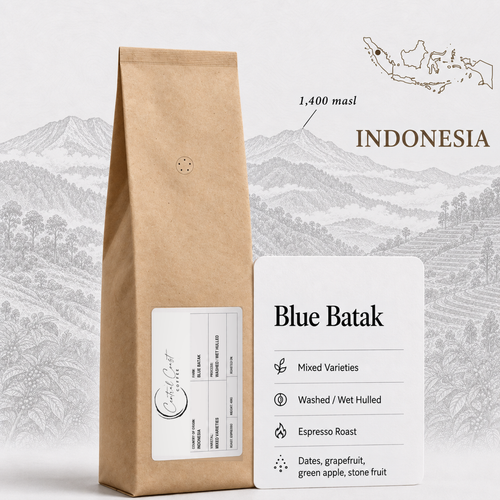 Indonesia Blue Batak Wet Hulled 400g espresso roast bag