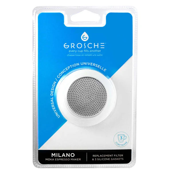 Grosche Espresso Maker 3 Silicone Seals and Filter Set
