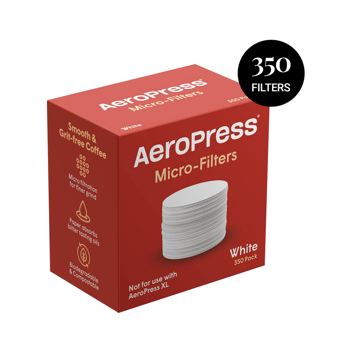 AeroPress 64mm Filter Pack 350pcs (Suitable for AeroPress Original/Clear & Go) - product view 1