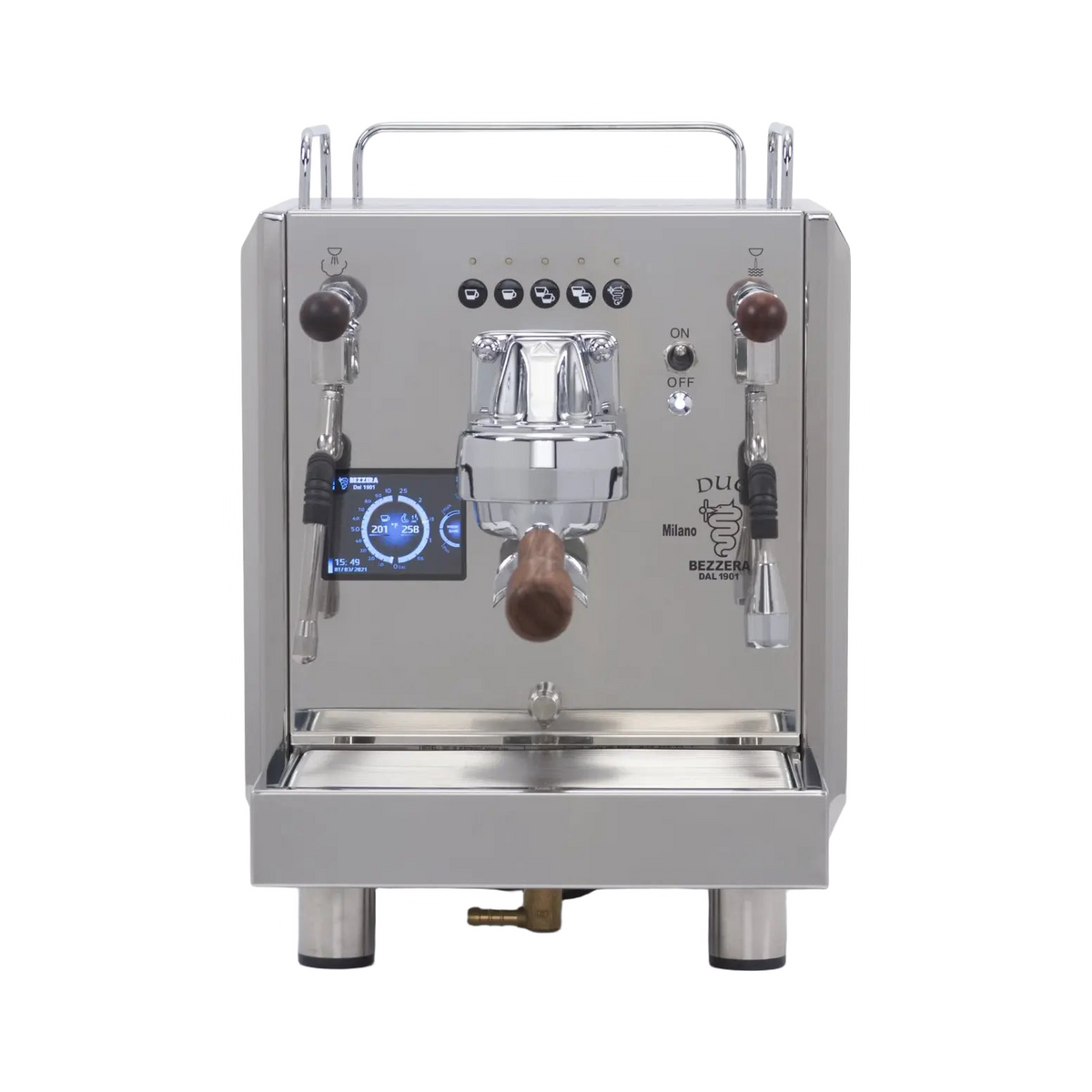 Bezzera Duo MN/DE Espresso Coffee Machine (Dual Boiler, PID, Rotatary Pump, Shot Timer, Plumbable) - product view 1