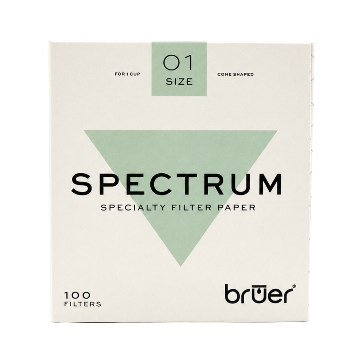 Bruer Spectrum Cone Paper Filter #1 - 100pk - product view 1