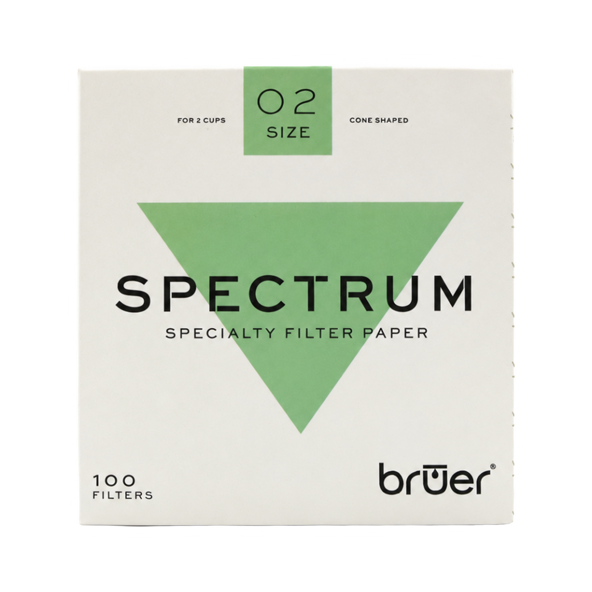 Bruer Spectrum Cone Paper Filter #2 - 100pk - product view 1