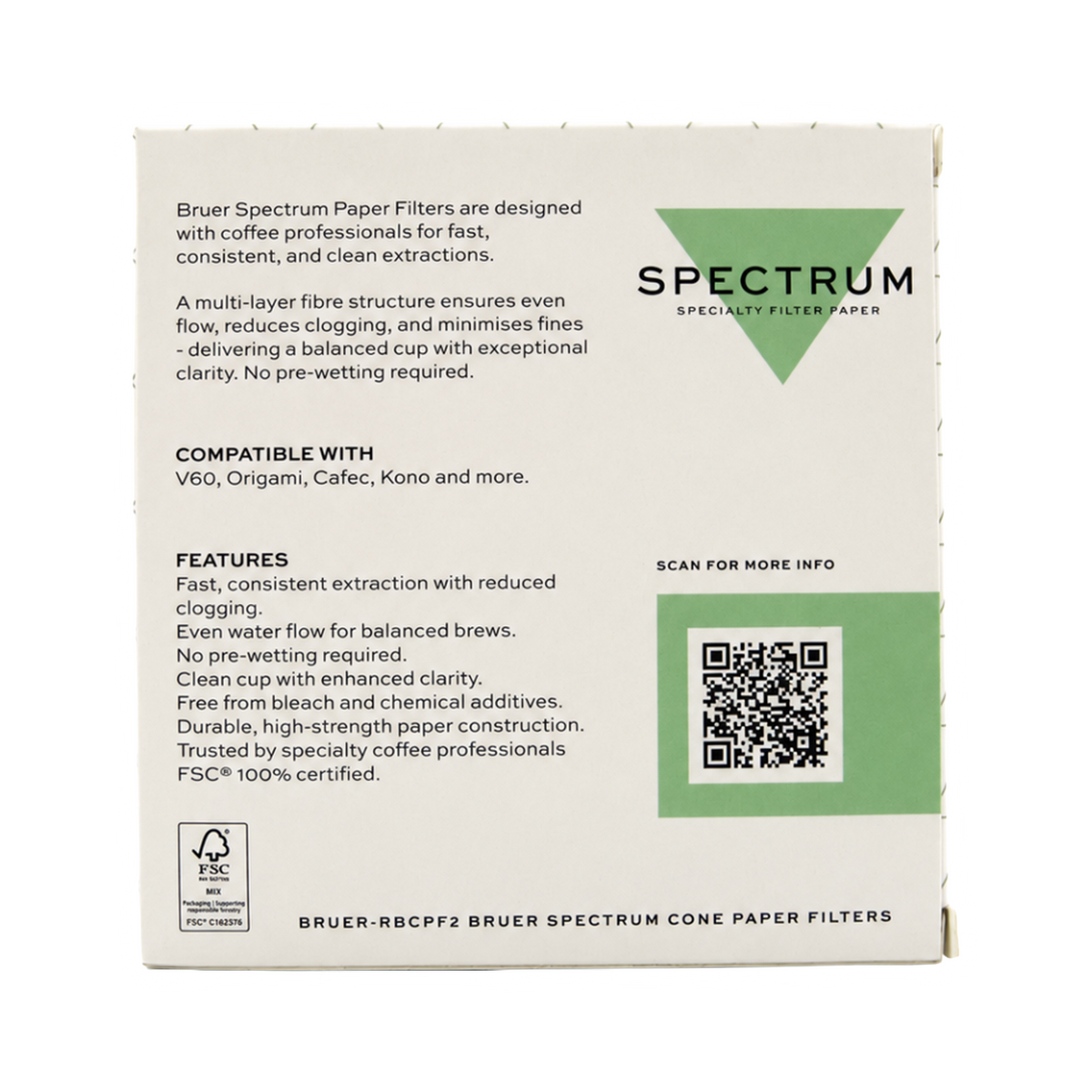 Bruer Spectrum Cone Paper Filter #2 - 100pk - product view 2