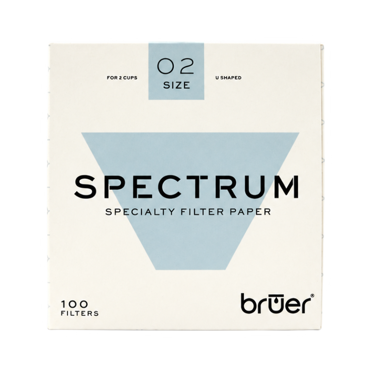 Bruer Spectrum U Shape Paper Filter #2 100pk - product view 1