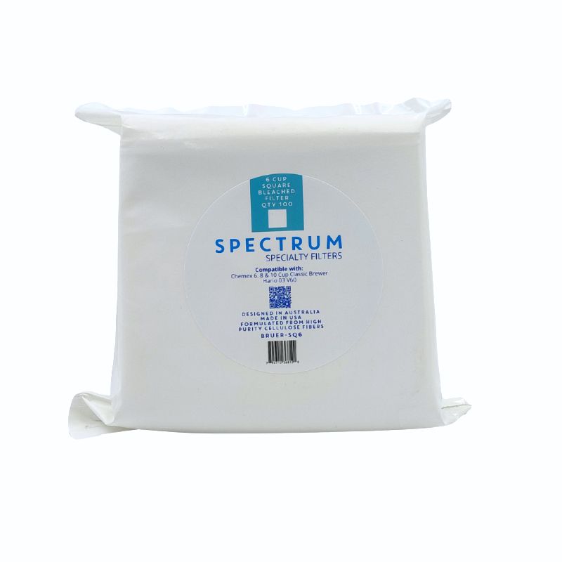 Bruer Spectrum Square Paper Filter 6 Cup - 100pk