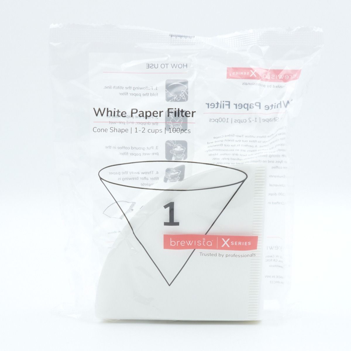 Brewista Cone Shape Paper Filter #1 Size 100pk (Made by Cafec)