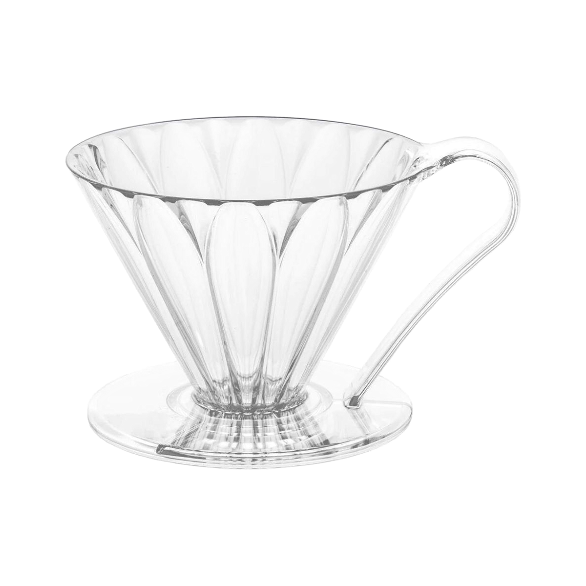 Cafec 2 Cup Plastic Flower Dripper Clear - product view 1