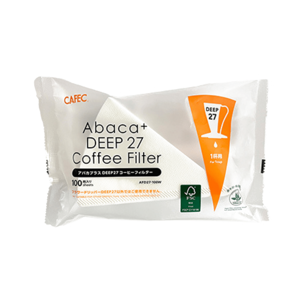 Cafec ABACA Plus Deep 27 Dripper Filter Paper 100 pack - product view 1