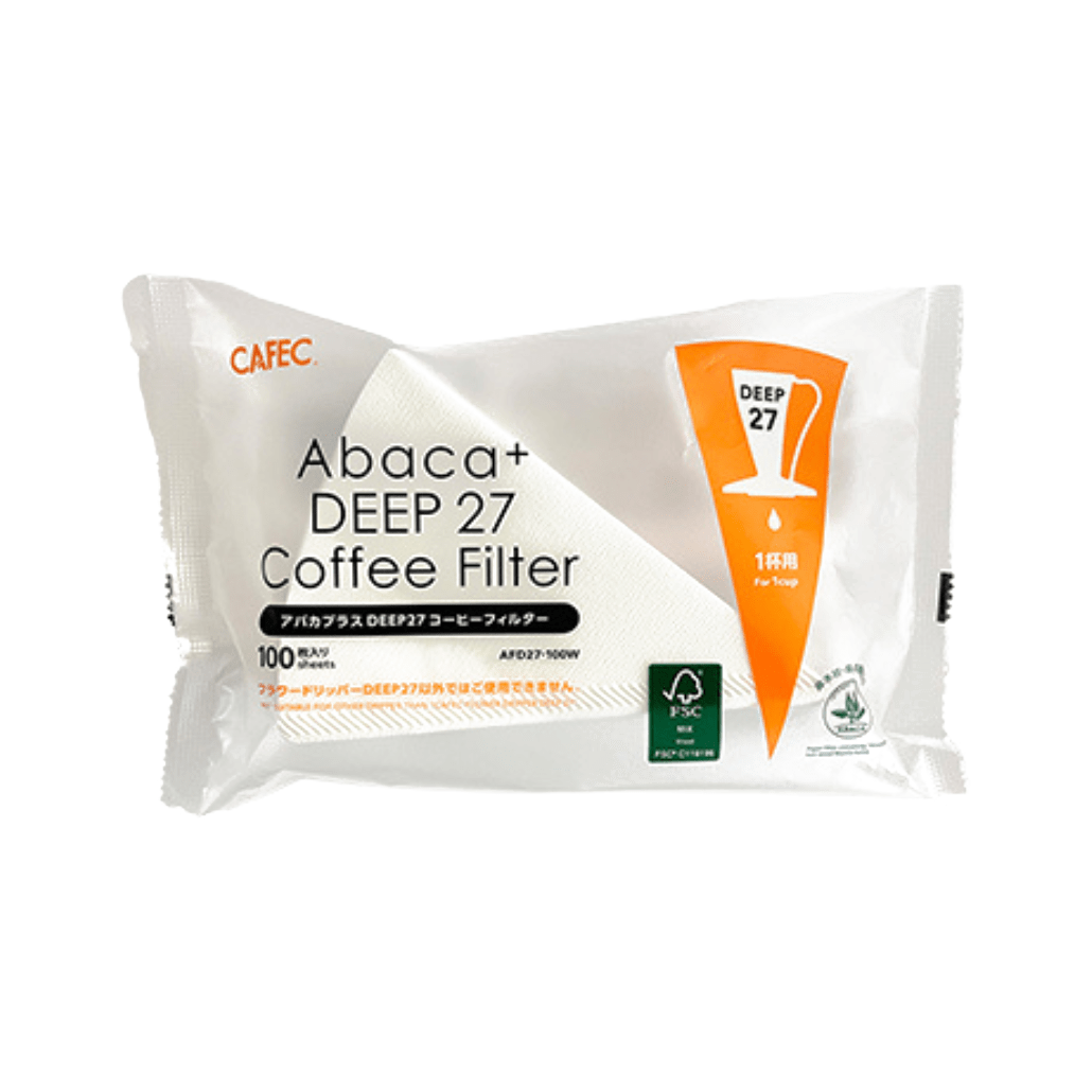 Cafec ABACA Plus Deep 27 Dripper Filter Paper 100 pack - product view 1