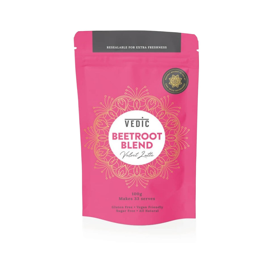 Chai Spice Vedic Beetroot Blend Velvet Latte 100g - product view 1