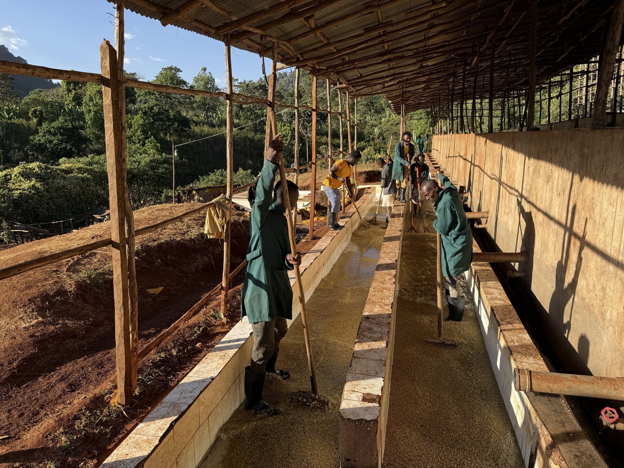 Washing channels at the Danche station, Worka Chelbesa