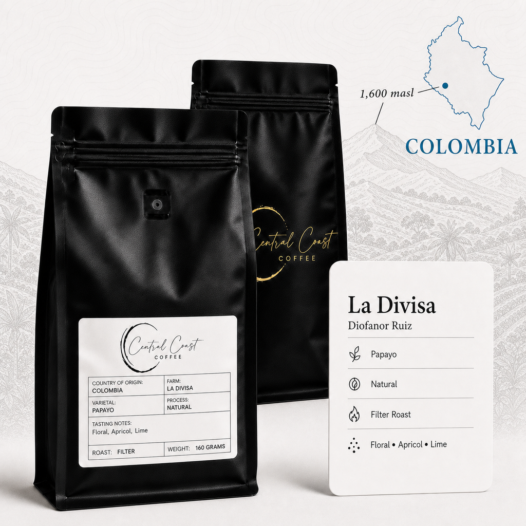 Colombia | La Divisa | Diofanor Ruiz | Papayo Natural 160g bag