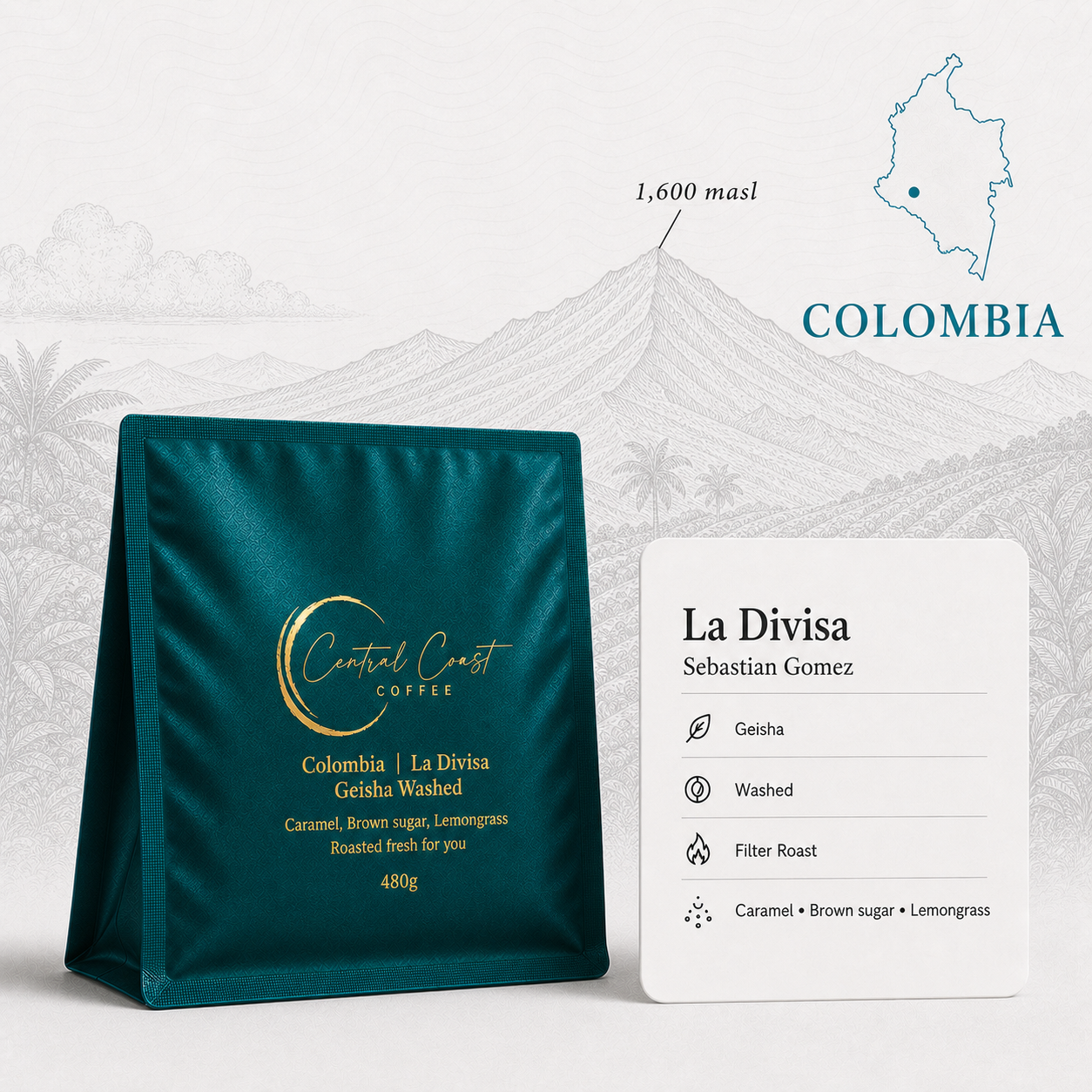 Colombia | La Divisa | Gesha Washed | Signature Series 480g bag