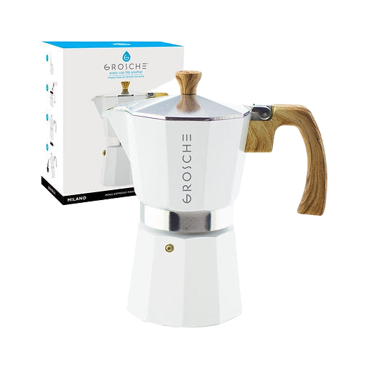 Grosche Milano Stovetop Espresso Coffee Maker White - product view 1