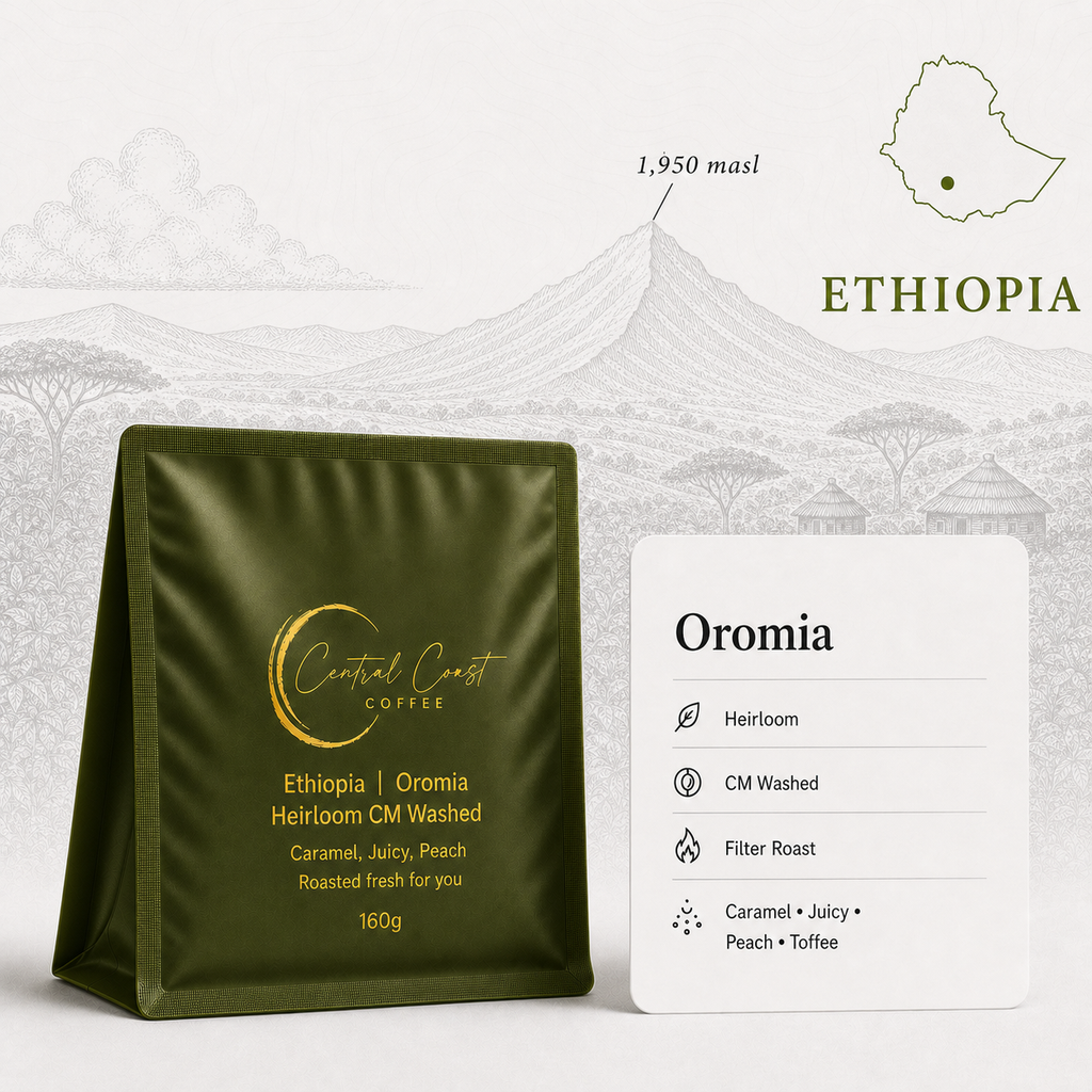 Ethiopian | Oromia | Various Producers | Heirloom CM Washed CMW Diamond 1424 | Signature Series 160g bag