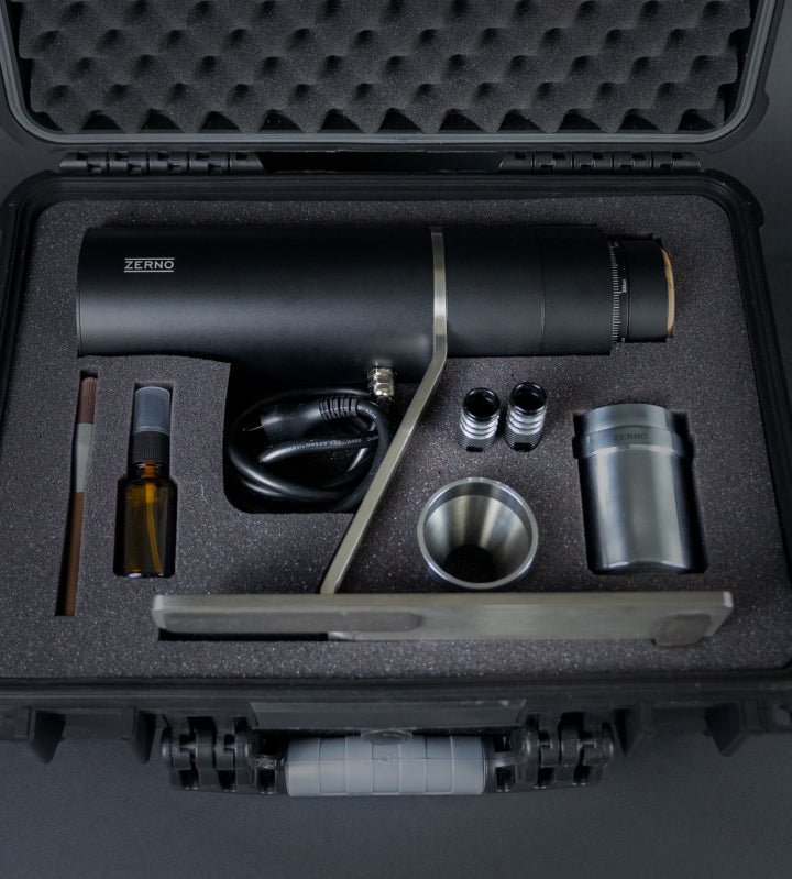 Zerno Z1 Single Dose Grinder W/ Hard Case w/ SSP Cast V3 (CV3) Blind Burrs