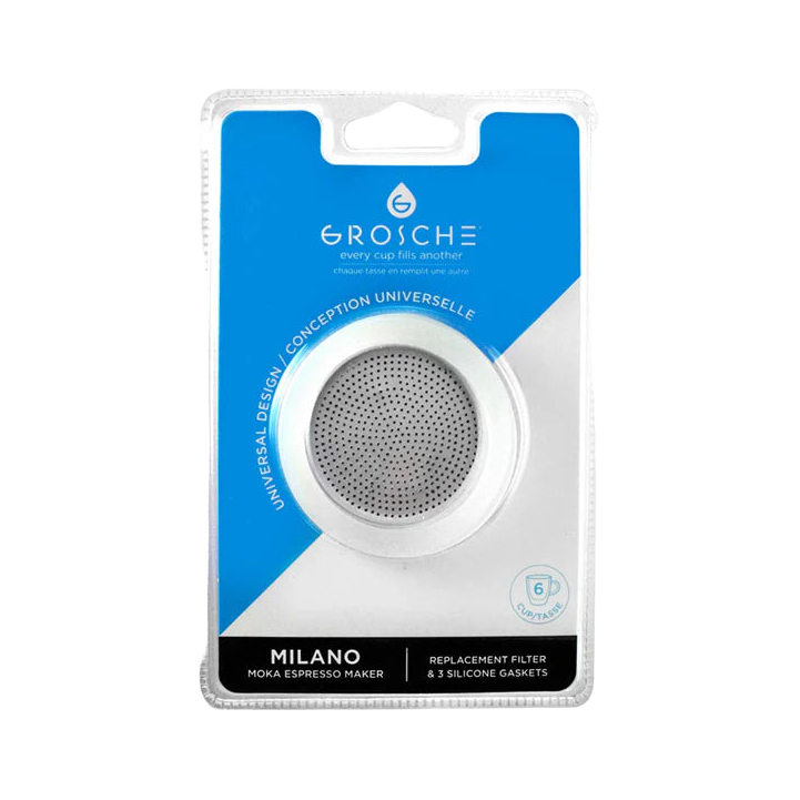Grosche Espresso Maker 3 Silicone Seals and Filter Set - product view 1